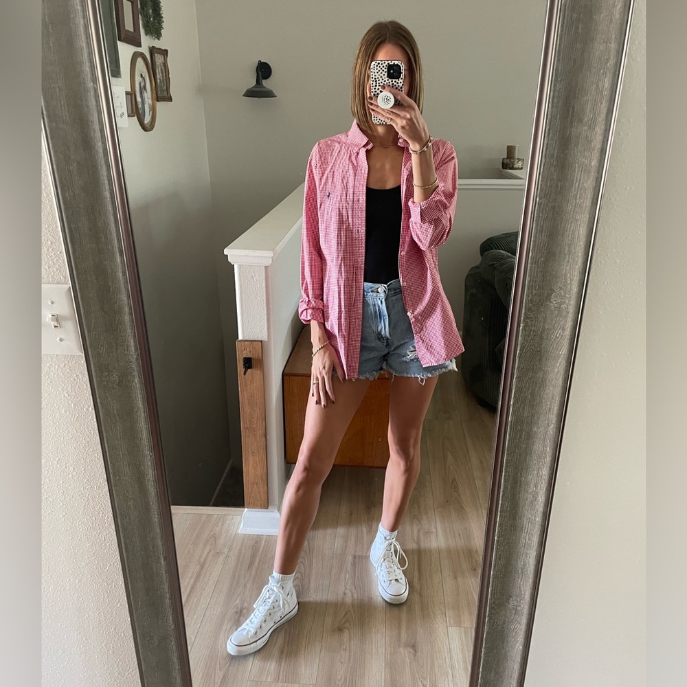 Red Gingham Ralph Lauren Button Down